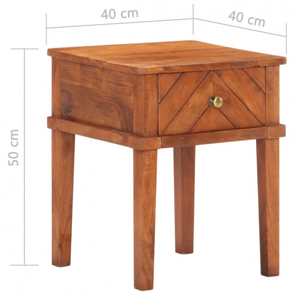 Table de chevet 40x40x50 cm Bois d'acacia massif