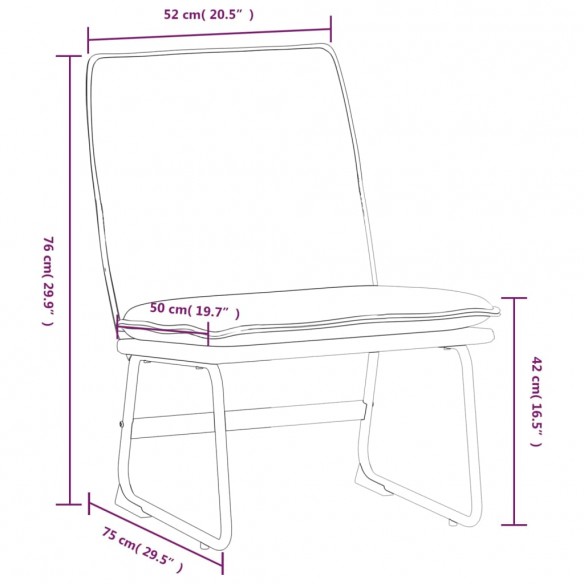 Chaise longue Gris foncé 52x75x76 cm Tissu