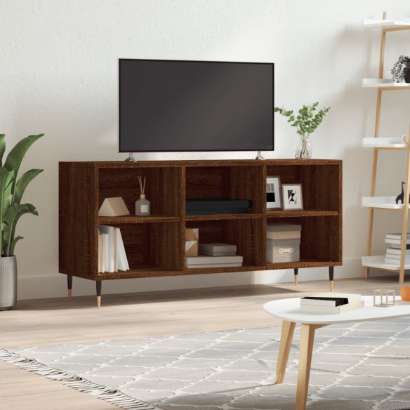 Meuble TV chêne marron 103,5x30x50 cm bois d'ingénierie