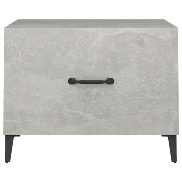 Table basse avec pieds en métal Gris béton 50x50x40 cm