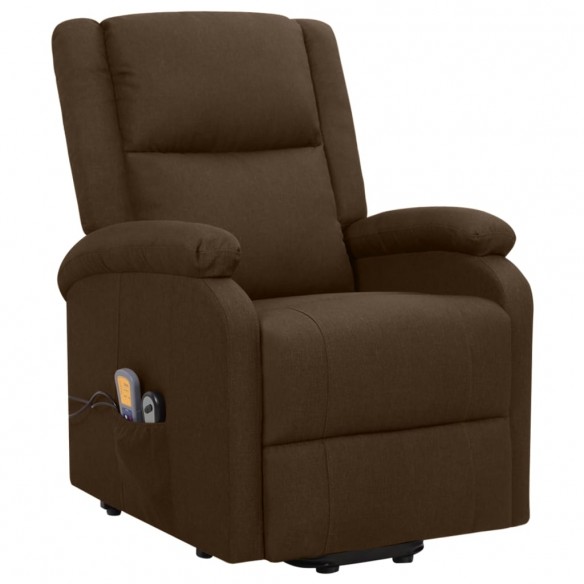 Fauteuil de massage Marron foncé Tissu