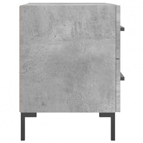 Table de chevet gris béton 40x35x47,5 cm bois d’ingénierie