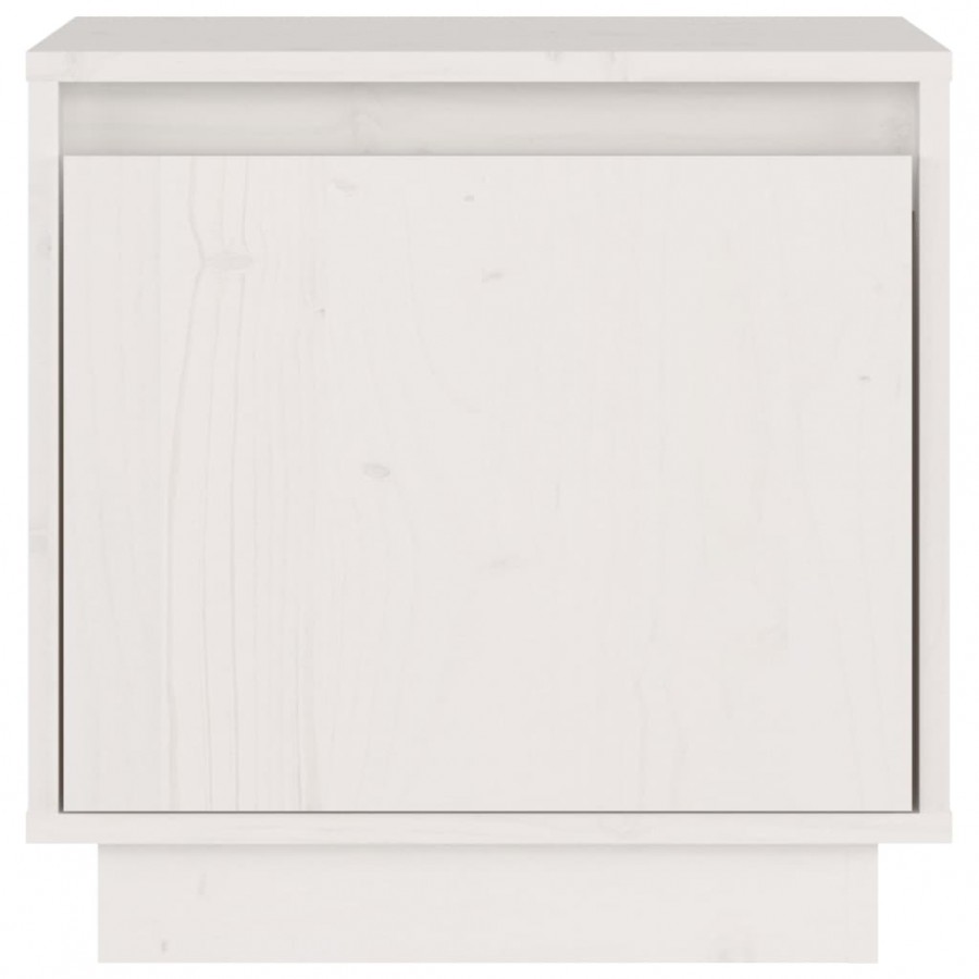 Table de chevet Blanc 40x30x40 cm Bois de pin solide