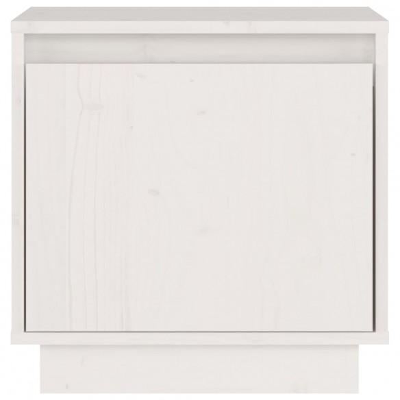 Table de chevet Blanc 40x30x40 cm Bois de pin solide