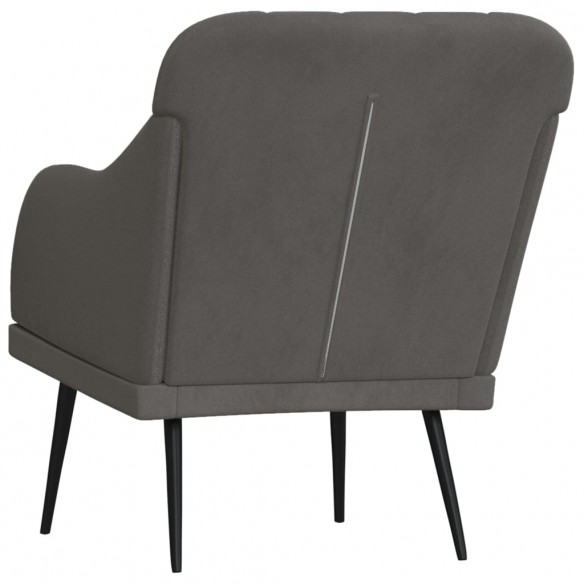 Fauteuil Gris foncé 63x76x80 cm Velours