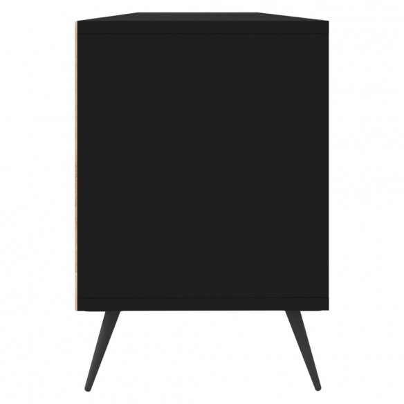 Meuble TV noir 150x30x44,5 cm bois d'ingénierie