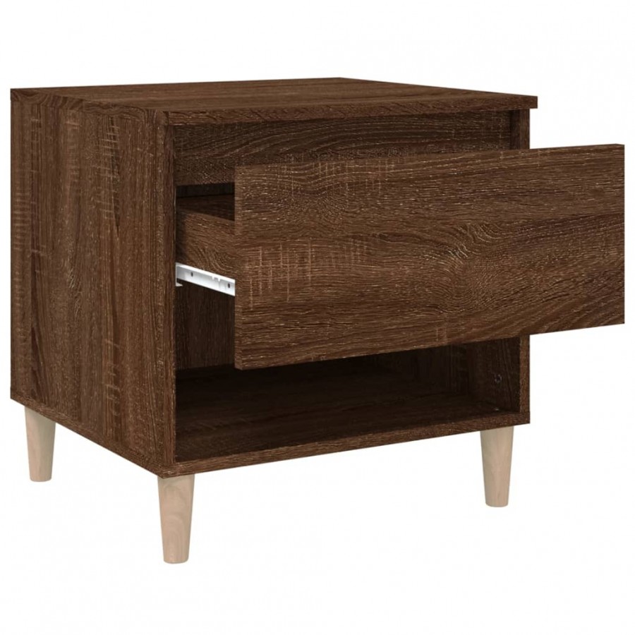 Table de chevet Chêne brun 50x46x50 cm 