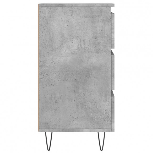 Table de chevet gris béton 40x35x69 cm bois d’ingénierie