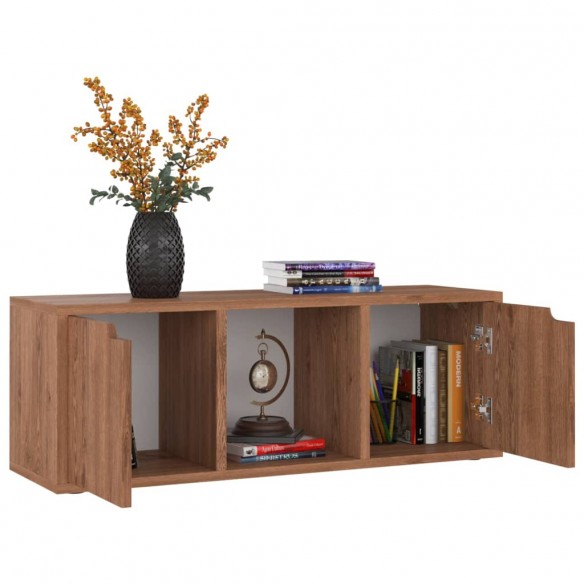 Meuble TV Chêne marron 88,5x27,5x30,5 cm Aggloméré