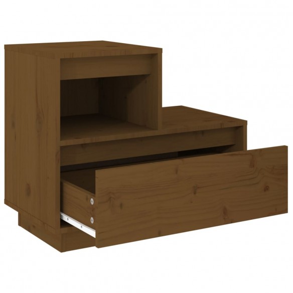 Tables de chevet 2pcs Marron miel 60x34x51cm Bois de pin solide