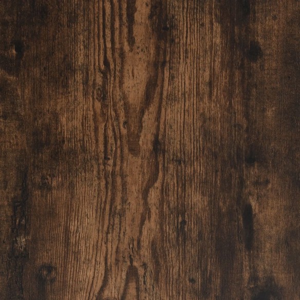 Table de chevet avec pieds en métal Chêne fumé 40x30x50 cm