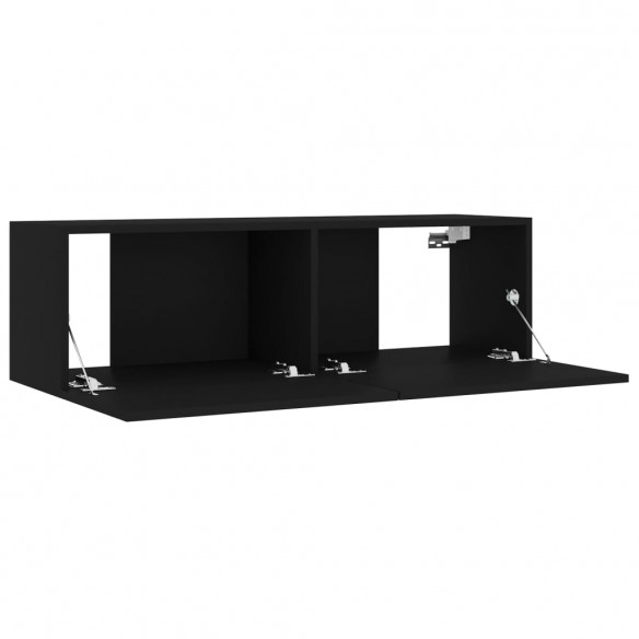 Ensemble de meubles TV 8 pcs Noir Bois d'ingénierie