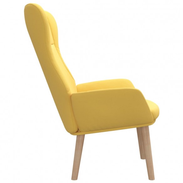 Chaise de relaxation Jaune moutarde Tissu