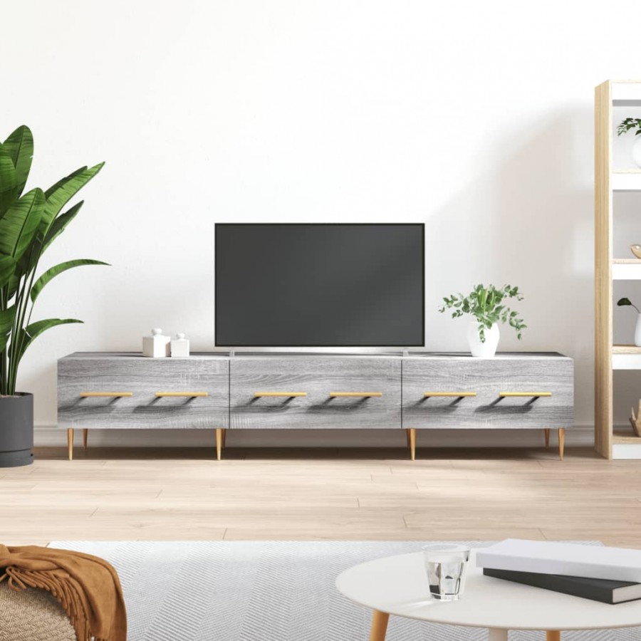 Meuble TV sonoma gris 150x36x30 cm bois d'ingénierie