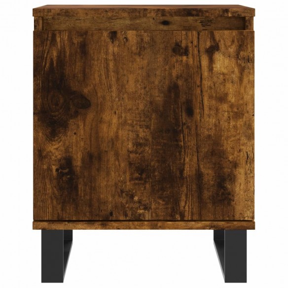 Table de chevet chêne fumé 40x30x50 cm bois d'ingénierie