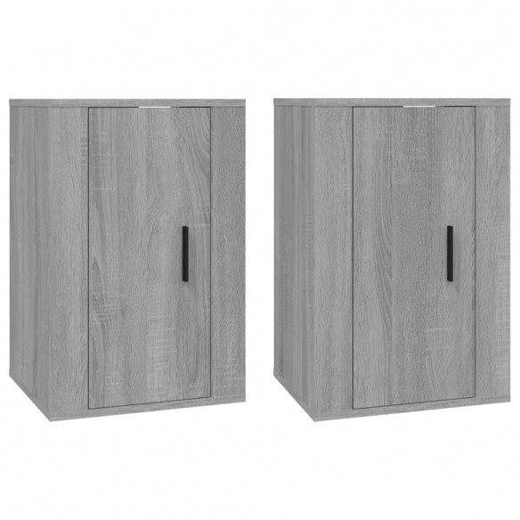 Meubles TV muraux 2 pcs Sonoma gris 40x34,5x60 cm