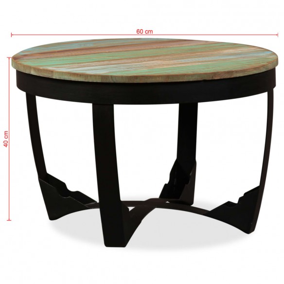 Table basse bois de récupération massif 60x40 cm