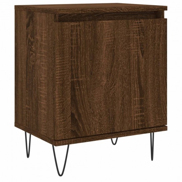 Table de chevet chêne marron 40x30x50 cm bois d'ingénierie