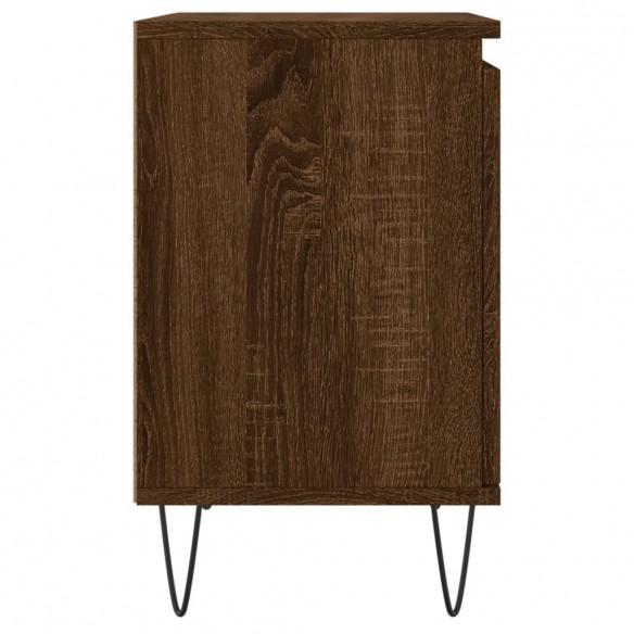 Table de chevet chêne marron 40x30x50 cm bois d'ingénierie