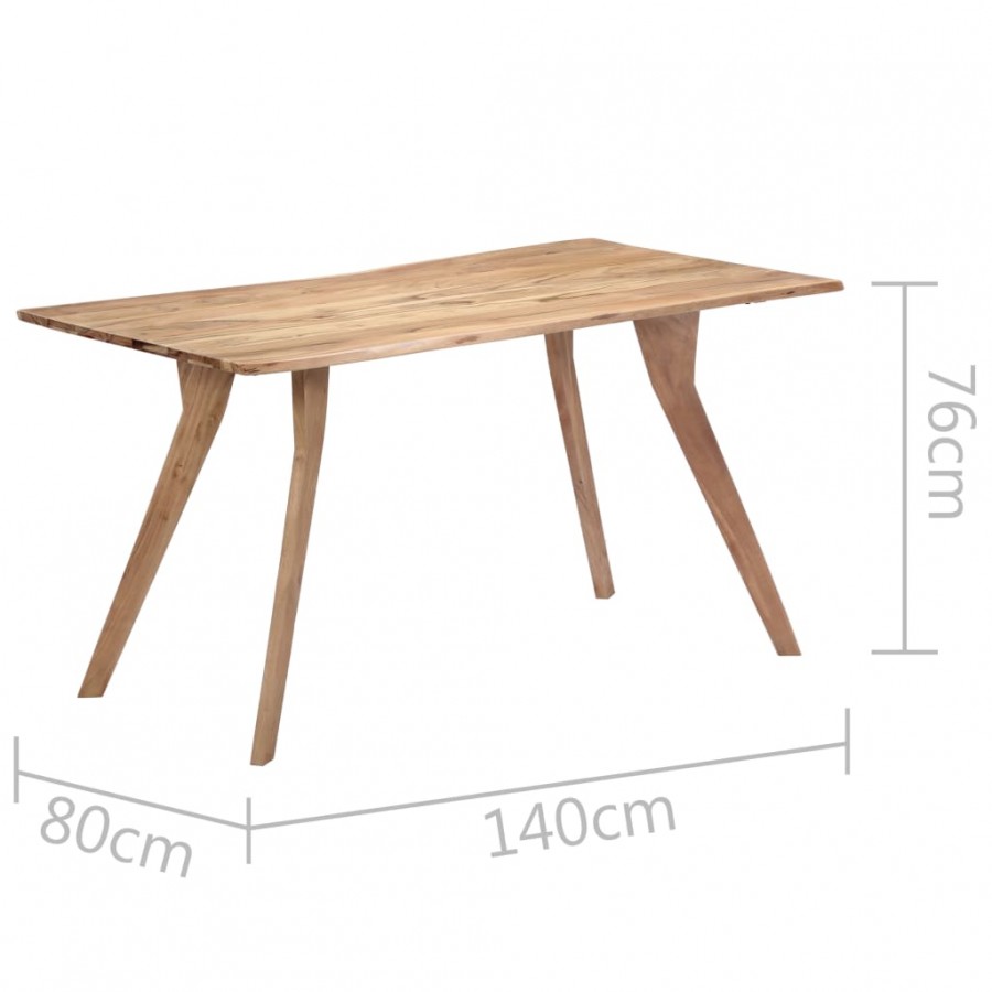 Table de salle à manger 140x80x76 cm Bois d'acacia massif Table de salle à manger 140x80x76 cm Bois d'acacia massif