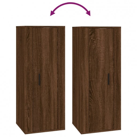 Ensemble de meubles TV 7 pcs Chêne marron Bois d'ingénierie