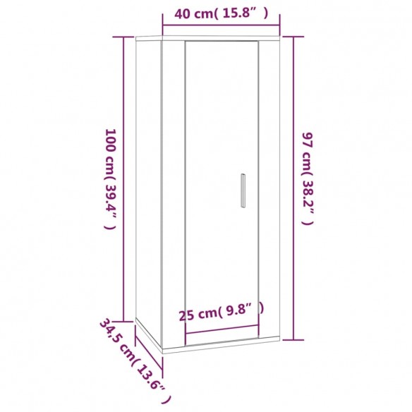 Ensemble de meubles TV 7 pcs Chêne marron Bois d'ingénierie