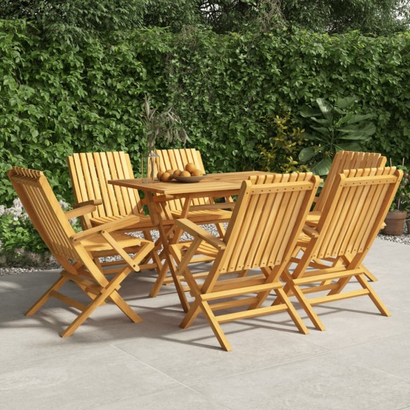 Chaises de jardin pliantes 6 pcs 61x67x90 cm bois massif teck