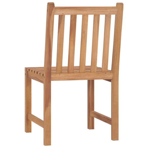 Chaises de jardin 8 pcs avec coussins Bois de teck massif