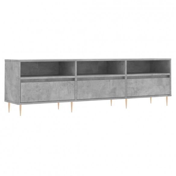 Meuble TV gris béton 150x30x44,5 cm bois d'ingénierie