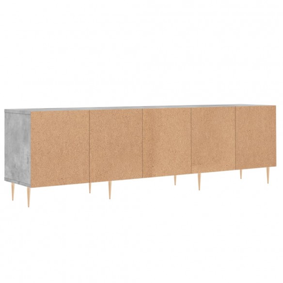 Meuble TV gris béton 150x30x44,5 cm bois d'ingénierie