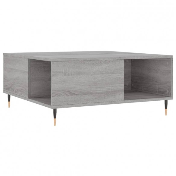 Table basse sonoma gris 80x80x36,5 cm bois d'ingénierie