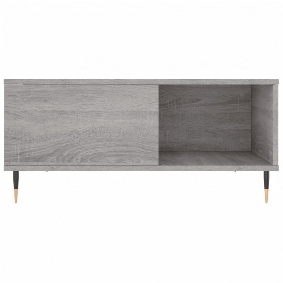 Table basse sonoma gris 80x80x36,5 cm bois d'ingénierie