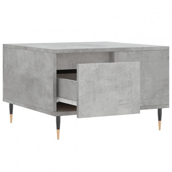 Table basse gris béton 55x55x36,5 cm bois d'ingénierie