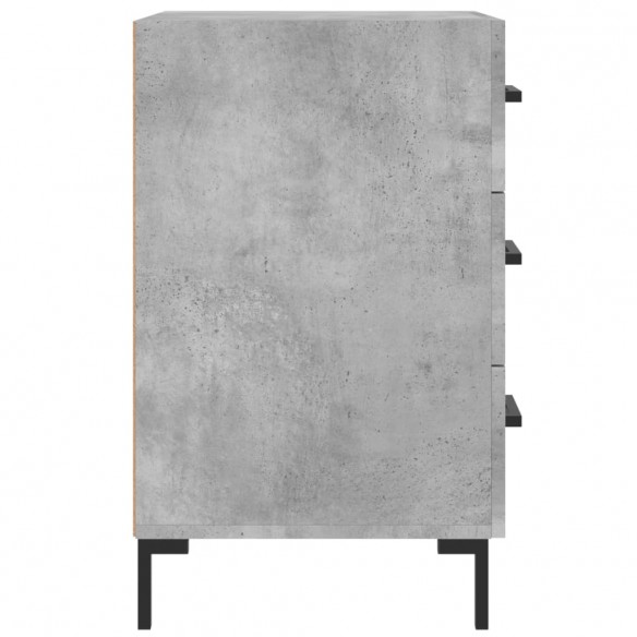 Table de chevet gris béton 40x40x66 cm bois d'ingénierie
