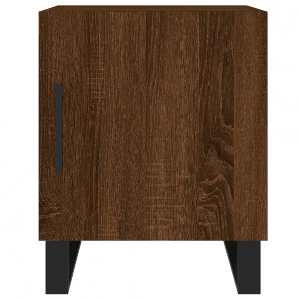 Table de chevet chêne marron 40x40x50 cm bois d’ingénierie