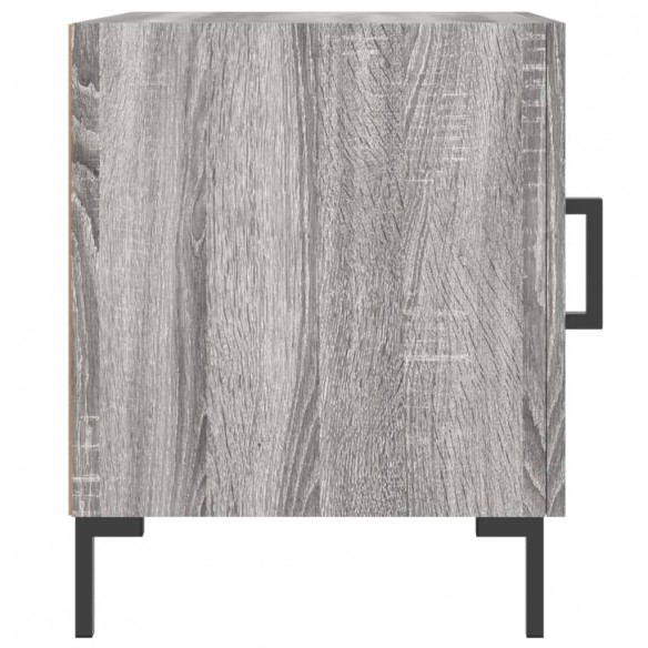 Table de chevet sonoma gris 40x40x50 cm bois d'ingénierie