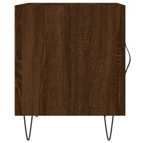 Table de chevet chêne marron 40x40x50 cm bois d’ingénierie