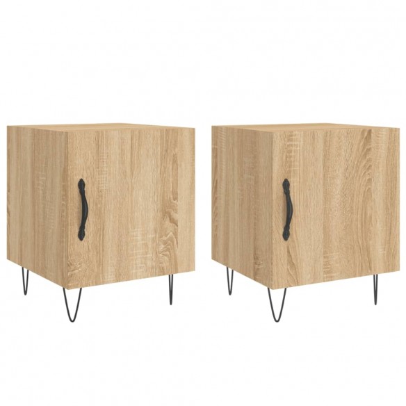 Tables de chevet 2 pcs chêne sonoma 40x40x50 cm bois ingénierie