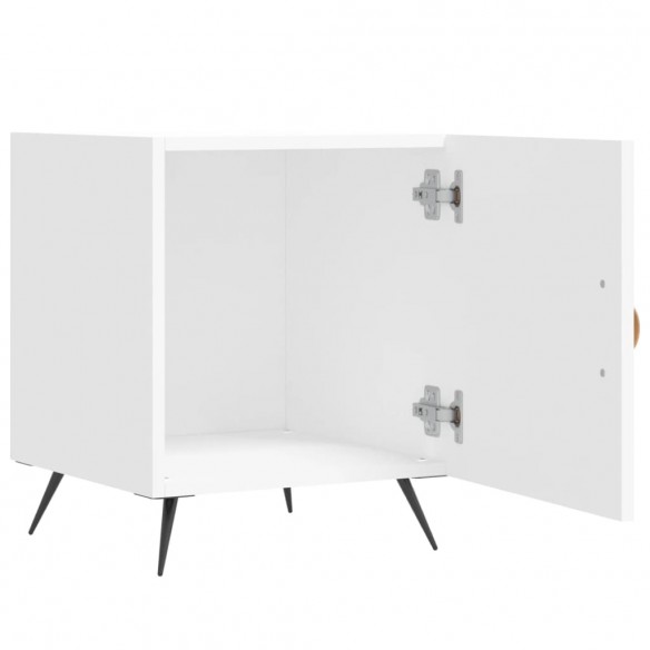 Tables de chevet 2 pcs blanc 40x40x50 cm bois d’ingénierie
