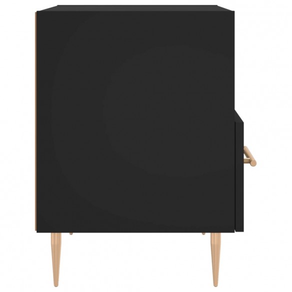 Table de chevet noir 40x35x47,5 cm bois d’ingénierie