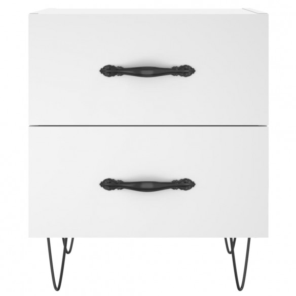 Tables de chevet 2 pcs blanc 40x35x47,5 cm bois d’ingénierie
