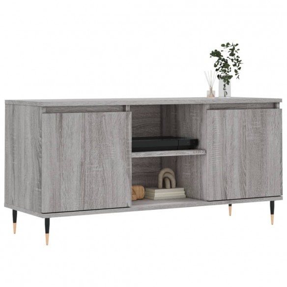 Meuble TV sonoma gris 104x35x50 cm bois d'ingénierie