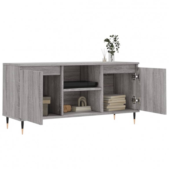 Meuble TV sonoma gris 104x35x50 cm bois d'ingénierie