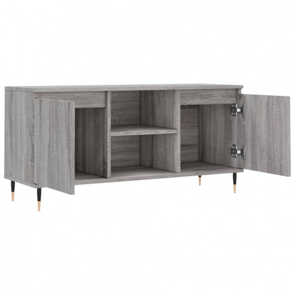 Meuble TV sonoma gris 104x35x50 cm bois d'ingénierie