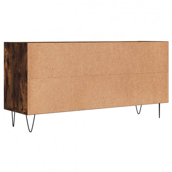 Meuble TV chêne fumé 103,5x30x50 cm bois d'ingénierie