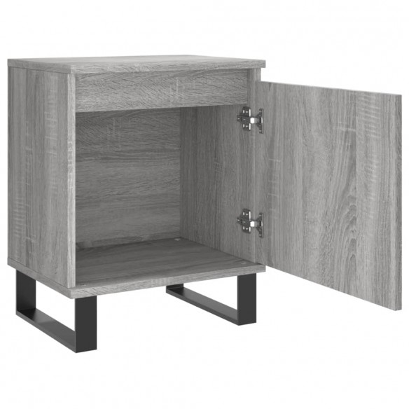 Table de chevet sonoma gris 40x30x50 cm bois d'ingénierie