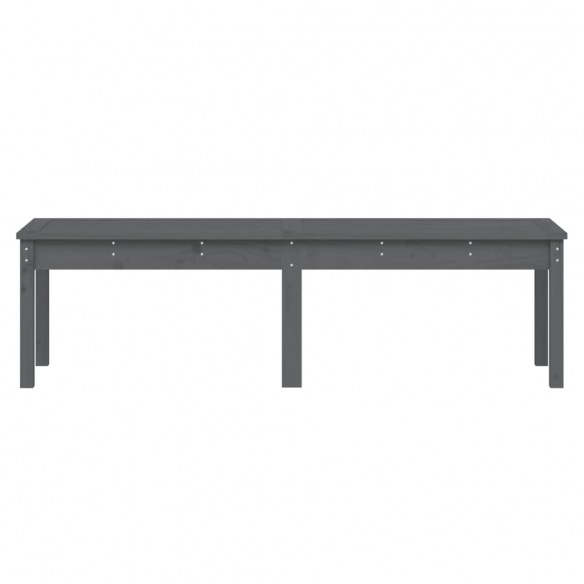 Banc de jardin à 2 places gris 159,5x44x45cm bois massif de pin