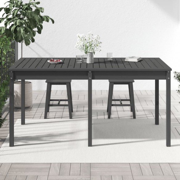 Table de jardin gris 159,5x82,5x76 cm bois massif de pin