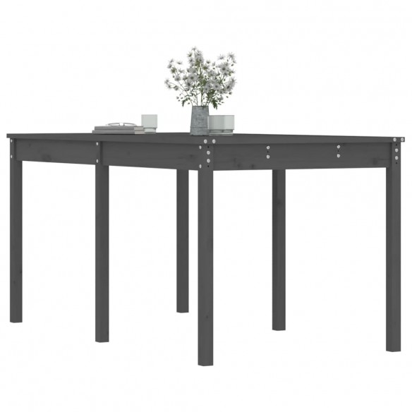 Table de jardin gris 159,5x82,5x76 cm bois massif de pin