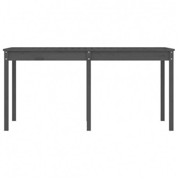 Table de jardin gris 159,5x82,5x76 cm bois massif de pin